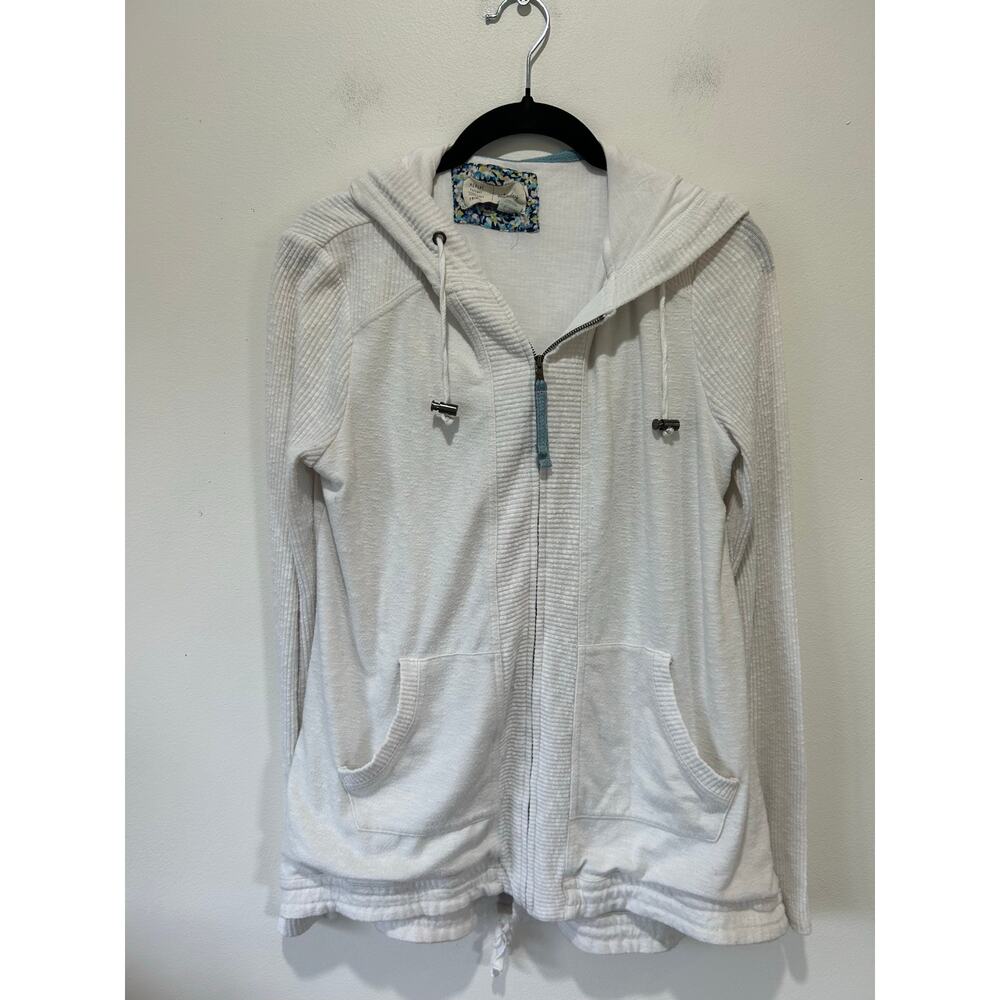 Anthropologie Saturday Sunday white hoodie womens S sweatshirt casual